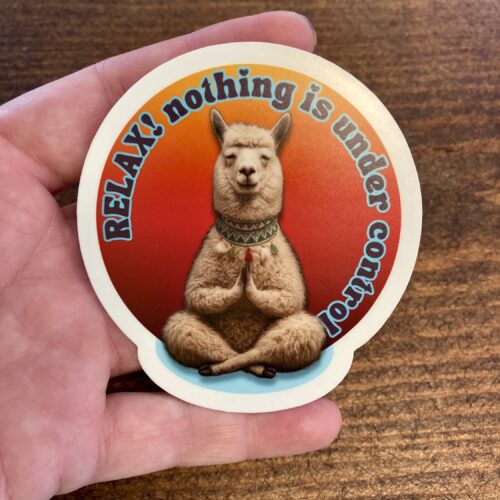 DIE CUT STICKER - RELAX LAMA
