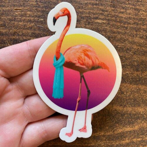 DIE CUT STICKER - FLAMINGO