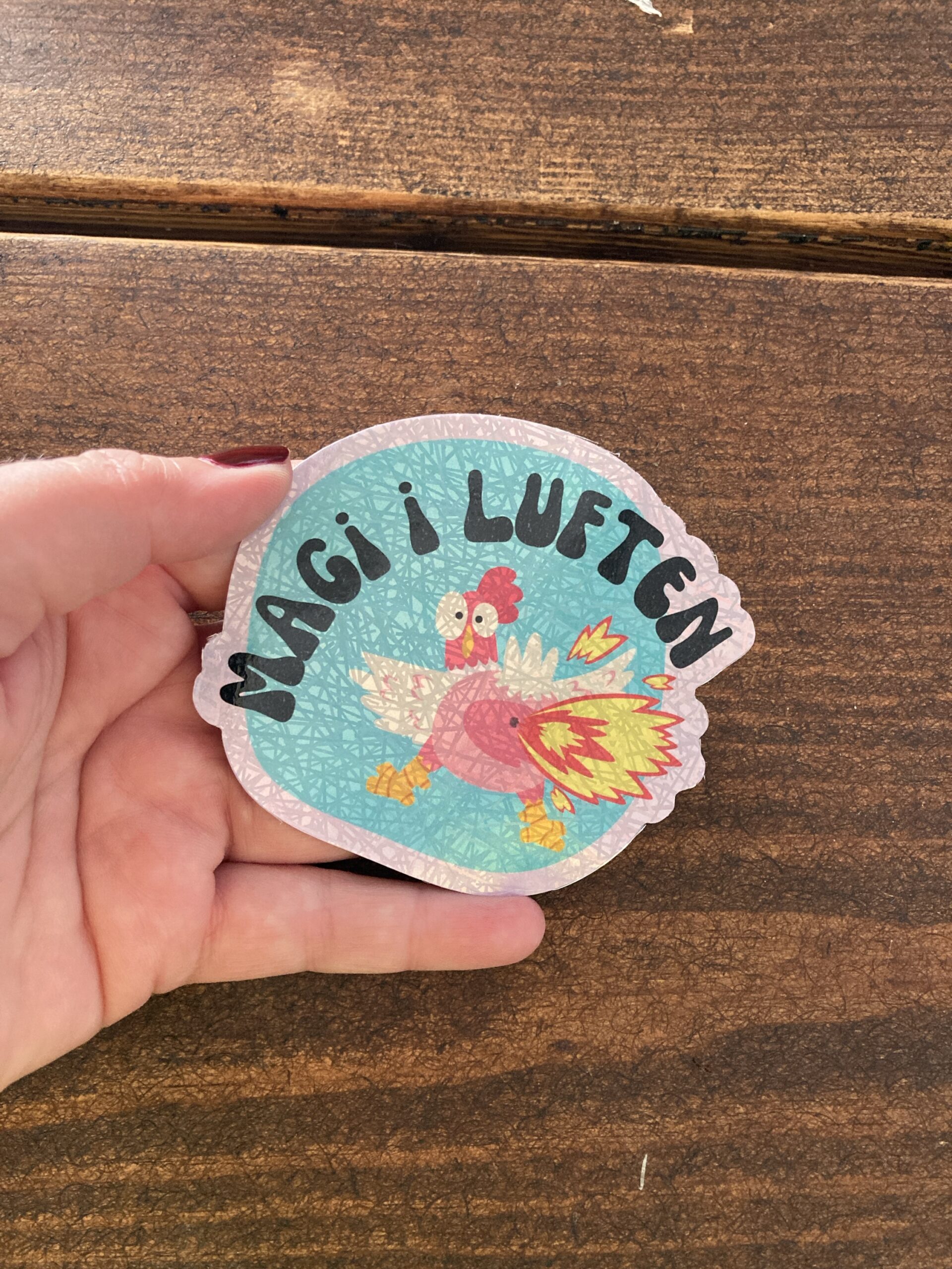 DIE CUT STICKER - MAGI I LUFTEN- HØNE