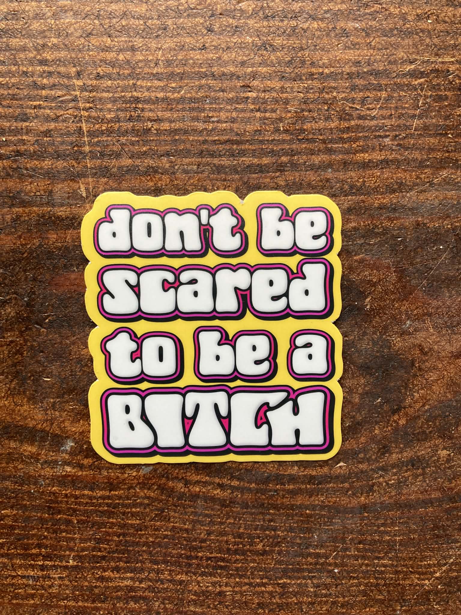 DIE CUT STICKER - DON´T BE SCARED TO BE A BITCH