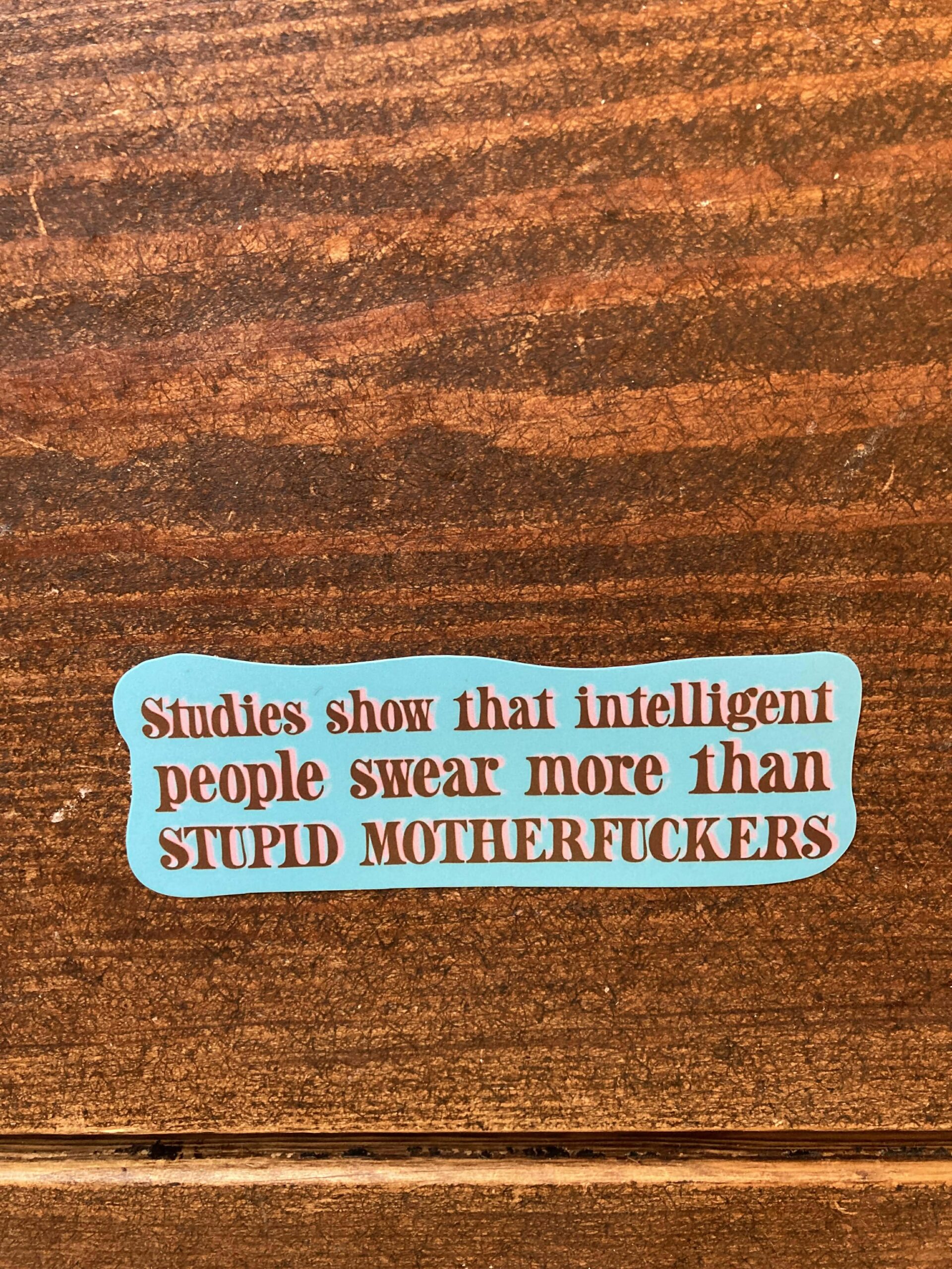 DIE CUT STICKER - Intelligent people swear more