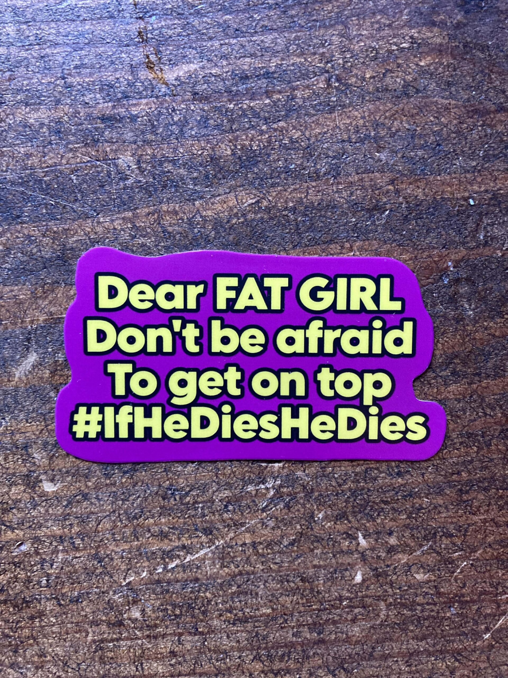 DIE CUT STICKER - Dear fat girl
