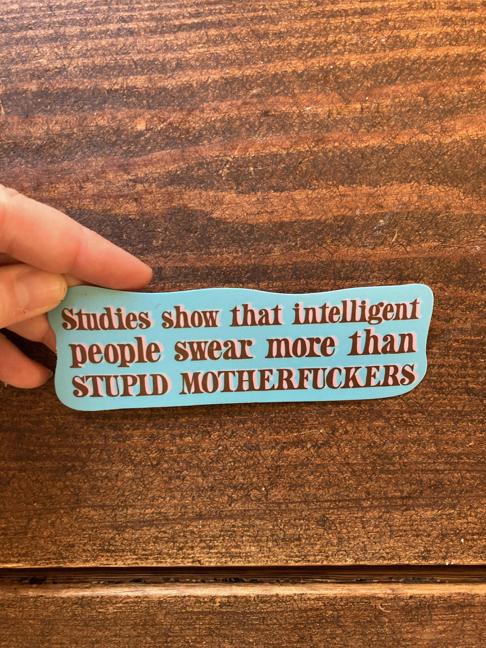 DIE CUT STICKER - Intelligent people swear more