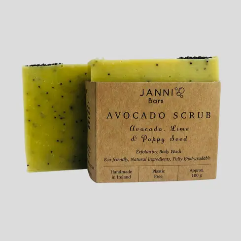 AVOCADO & LIME - eksfolierende fast sæbe til krop og hænder